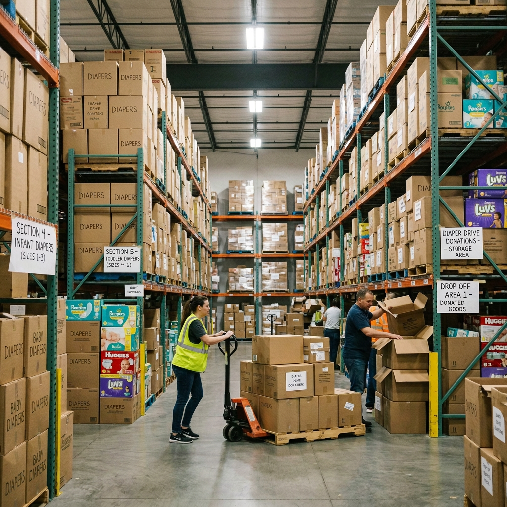 Restore visible diaper drive warehouse