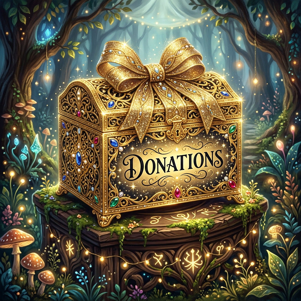 Sparkling gold donation box with bow