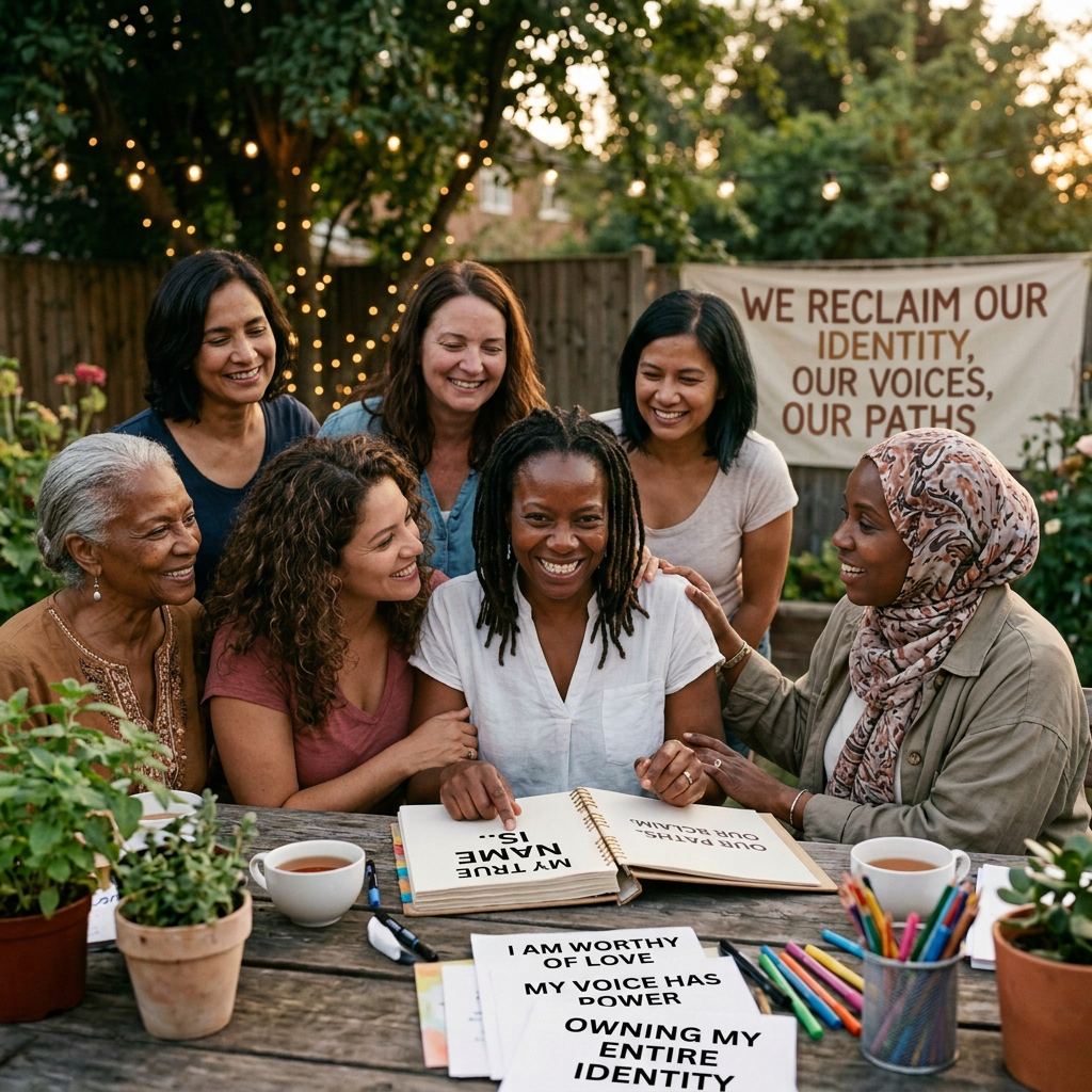 Diverse women reclaiming identity confidently